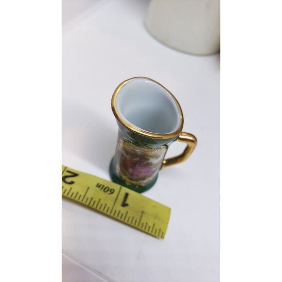 Vintage Limoges Miniature Pitcher Porcelain with 24k Gold Trim Courting Couple - Picture 9 of 10